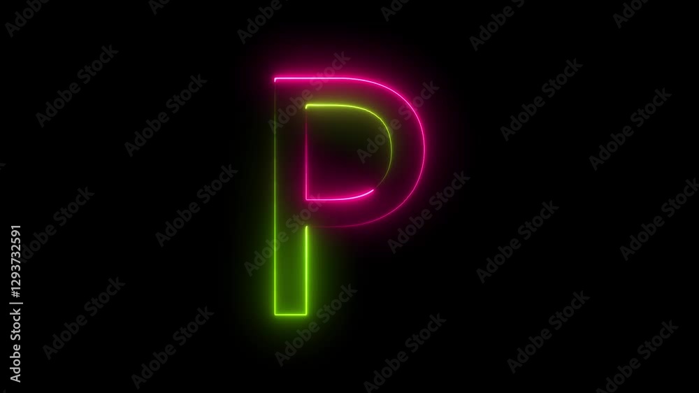abstract glowing neon light Educational concept with neon letter P. Neon text icon animation. Glowing neon alphabet P icon. Animated neon letter P. abstract glowing neon light Educational concept with neon letter P. Neon text icon animation. Glowing neon alphabet P icon. Animated neon letter P.