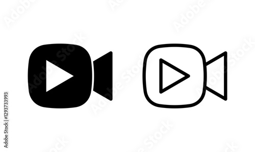 Video icon logo design. video camera sign and symbol. movie sign. cinema