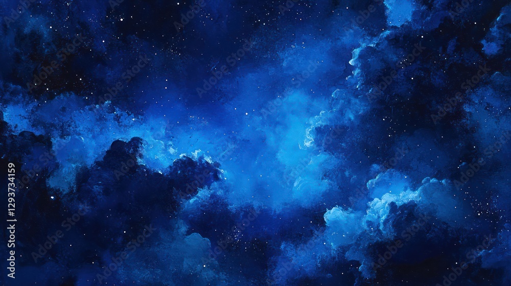 Starry night space clouds background image Starry night space clouds background image