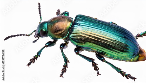 Metallic Woodboring Beetle on Transparent PNG Majestic Insect Amidst Radiant Textures, Showcasing a Symphony of Metals and Woods in Striking Contrast.