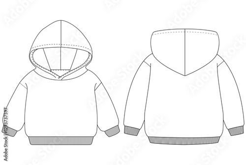 Kids Baby Hoodie Template Vectors design