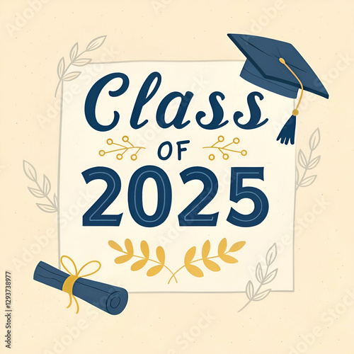 flat background for class of 2025 graduation