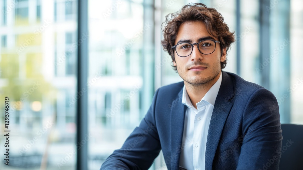 Confident young man in formal attire at a modern desk, embodying professionalism and ambition.
Confident young man in formal attire at a modern desk, embodying professionalism and ambition.