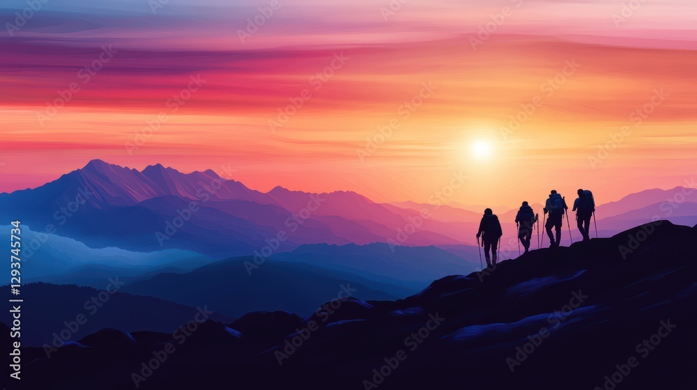 The sky is filled with vibrant colors, creating a serene and peaceful atmosphere. Generative AI The sky is filled with vibrant colors, creating a serene and peaceful atmosphere. Generative AI