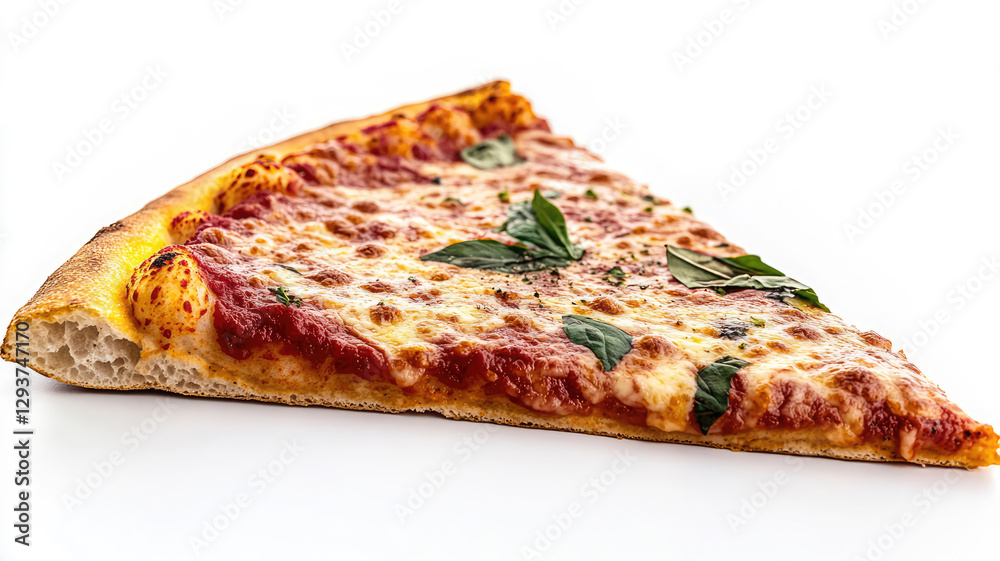 Slice of delicious pizza, isolated on a white background Slice of delicious pizza, isolated on a white background