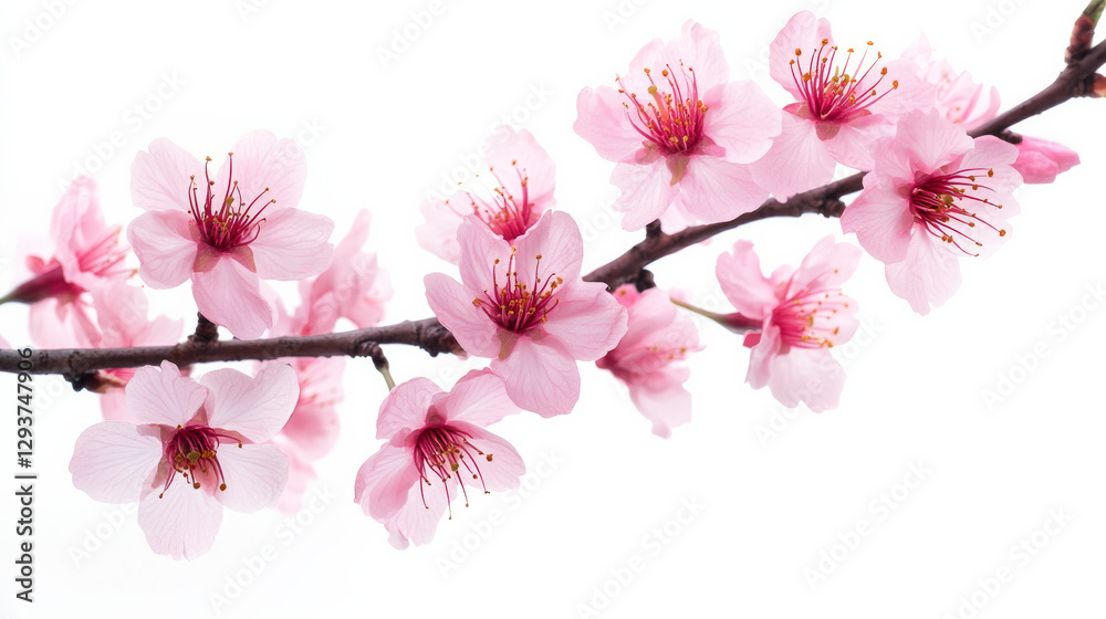 Springtime pink sakura (cherry blossom) isolated on white. Springtime pink sakura (cherry blossom) isolated on white.
