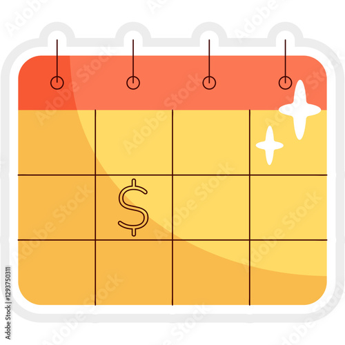 Tax day icon elements
