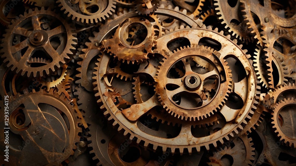 Chaotic Iron Gear Mechanism – High-Resolution Industrial Background Chaotic Iron Gear Mechanism – High-Resolution Industrial Background