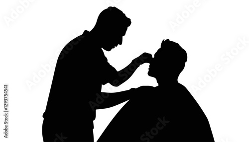 Barber styling hair in a modern salon