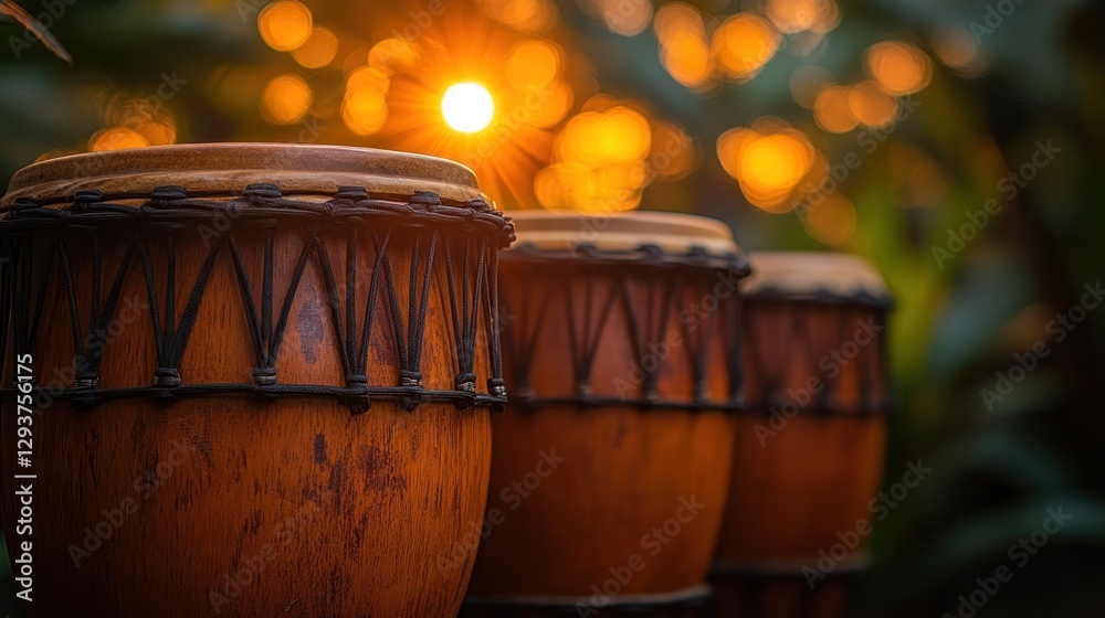 Fototapeta premium Sunset Drums in Botanic Garden