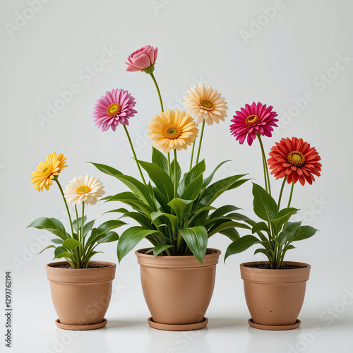 Wallpaper Mural chrysanthemum flowers in a pot Torontodigital.ca