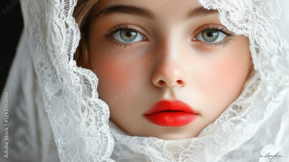 Classic feminine beauty portrait, timeless elegance, soft and natural makeup Classic feminine beauty portrait, timeless elegance, soft and natural makeup
