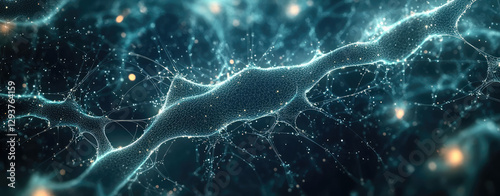 Digital backdrop ideal for technological workflows, neural networks, AI, data transmission and security, digital archiving, multimedia presentations, scientific research, education, and more