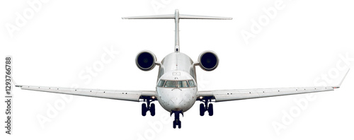 Front view of plane aircraft jet isolated png photo photo