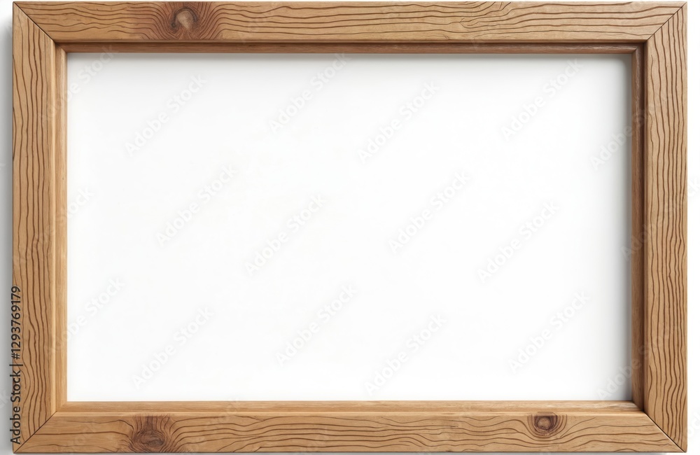 Wood frame on white background. Wooden picture frame, old border for photo. Rustic vintage portrait, brown art wall decor, blank template. Modern empty antique artwork background. Wood frame on white background. Wooden picture frame, old border for photo. Rustic vintage portrait, brown art wall decor, blank template. Modern empty antique artwork background.