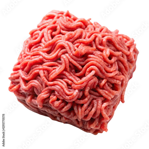 minced meat on a white background