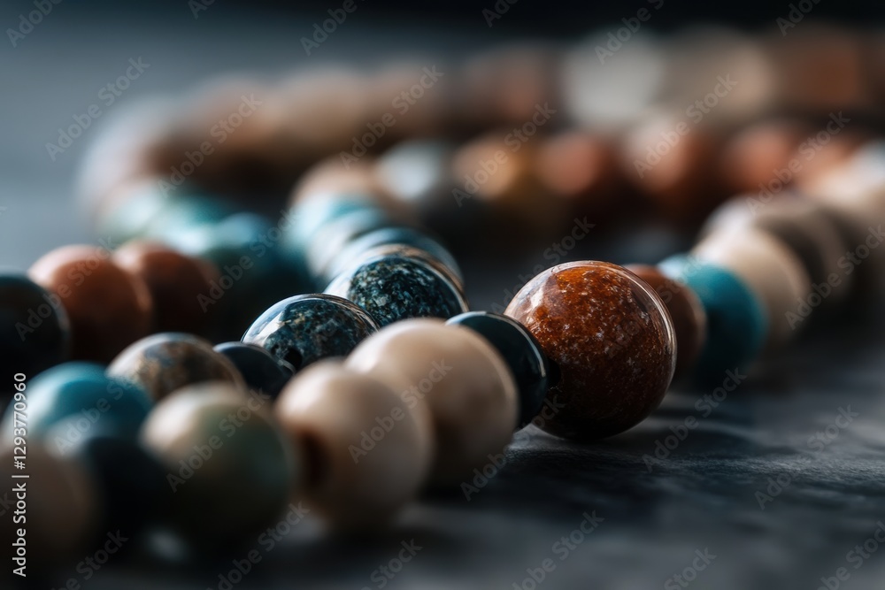 A chain of beads, where each bead symbolizes a step towards support and understanding. A chain of beads, where each bead symbolizes a step towards support and understanding.