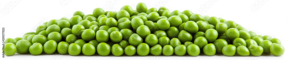 Set of ripe green peas, isolated on a white background Set of ripe green peas, isolated on a white background