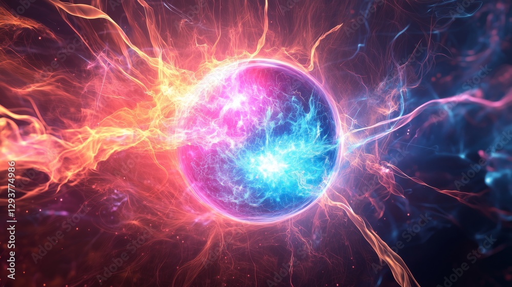 Obraz premium Energy singularity explosion