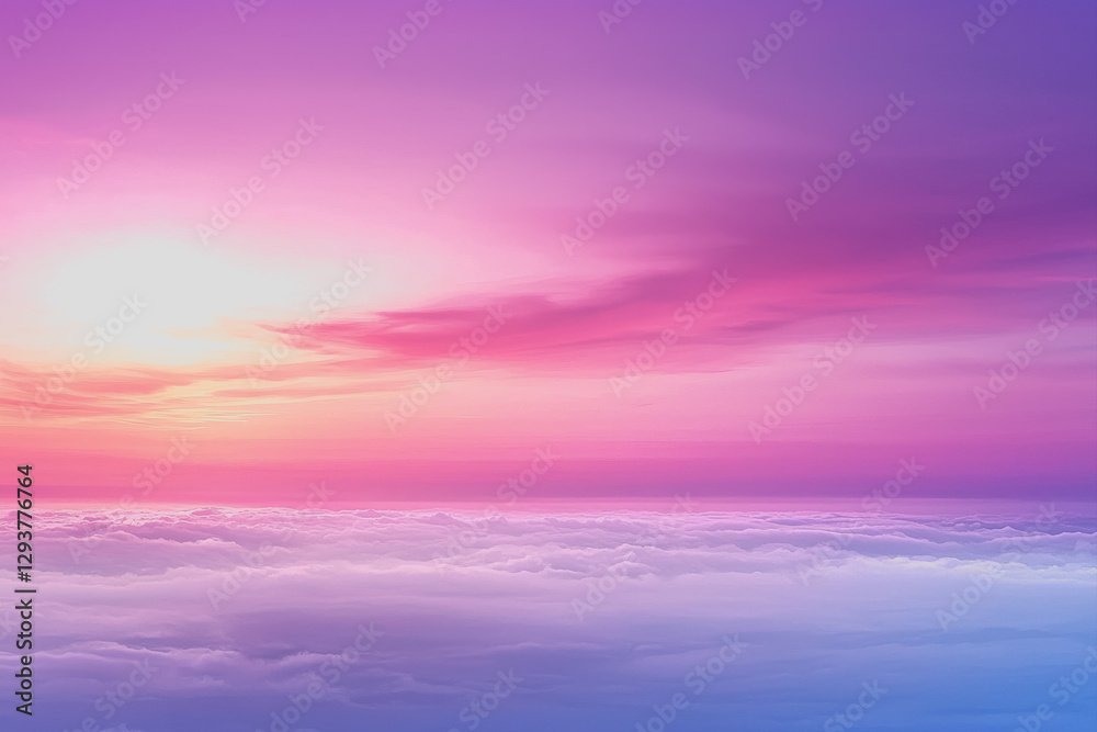 Vibrant sunset view with colorful clouds creating a stunning sky panorama at dusk Vibrant sunset view with colorful clouds creating a stunning sky panorama at dusk