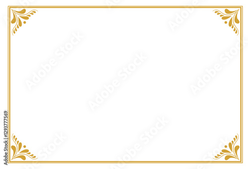 Elegant Gold Certificate Border Frame Template