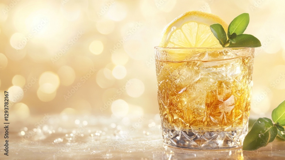 Refreshing Iced Tea Cocktail with Lemon and Mint Refreshing Iced Tea Cocktail with Lemon and Mint