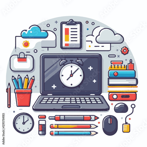 computer, digital, business, technology, communication, laptop, tech, work, office, web, internet, design, employee, vector, information, monitor, pc, modern, device, person, electronic, desktop, scre