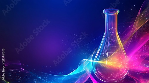 Colorful abstract science flask