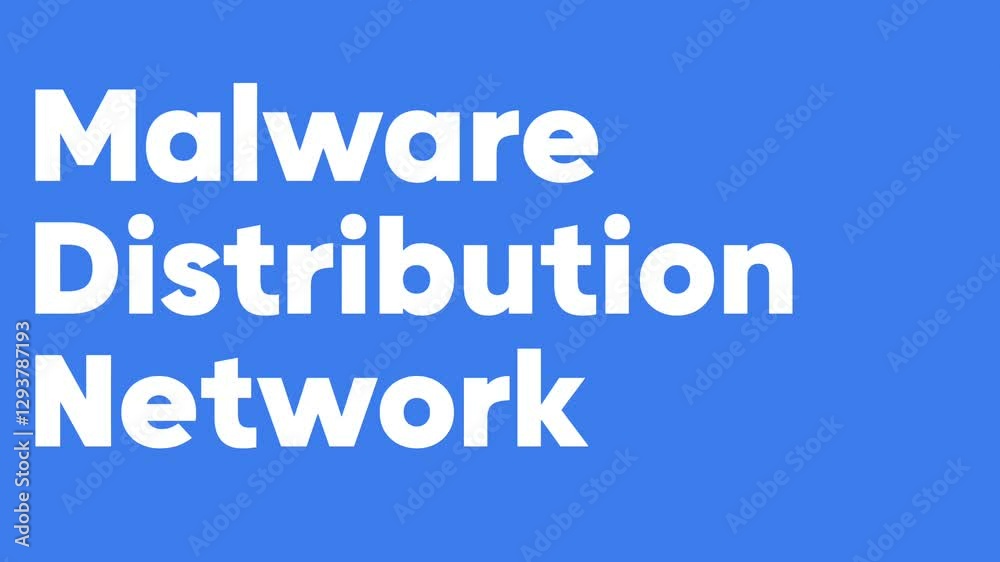 Malware distribution network - title text animation Malware distribution network - title text animation