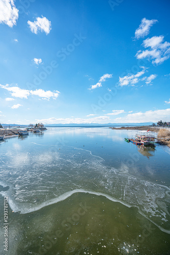 The scenic views of Lake Beyşehir, the largest freshwater lake in Turkey. Its natural beauty and historical heritage make it a very special haven for wildlife.