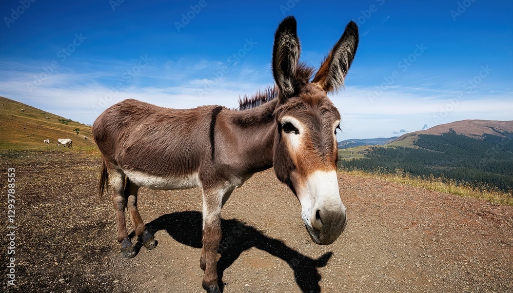A Serene Gathering of Donkeys and Horses Amidst a Starlit Meadow under the Moonlight, Evoking a Calm and Enchanting Atmosphere in the Heart of the Desert Night. A Serene Gathering of Donkeys and Horses Amidst a Starlit Meadow under the Moonlight, Evoking a Calm and Enchanting Atmosphere in the Heart of the Desert Night.