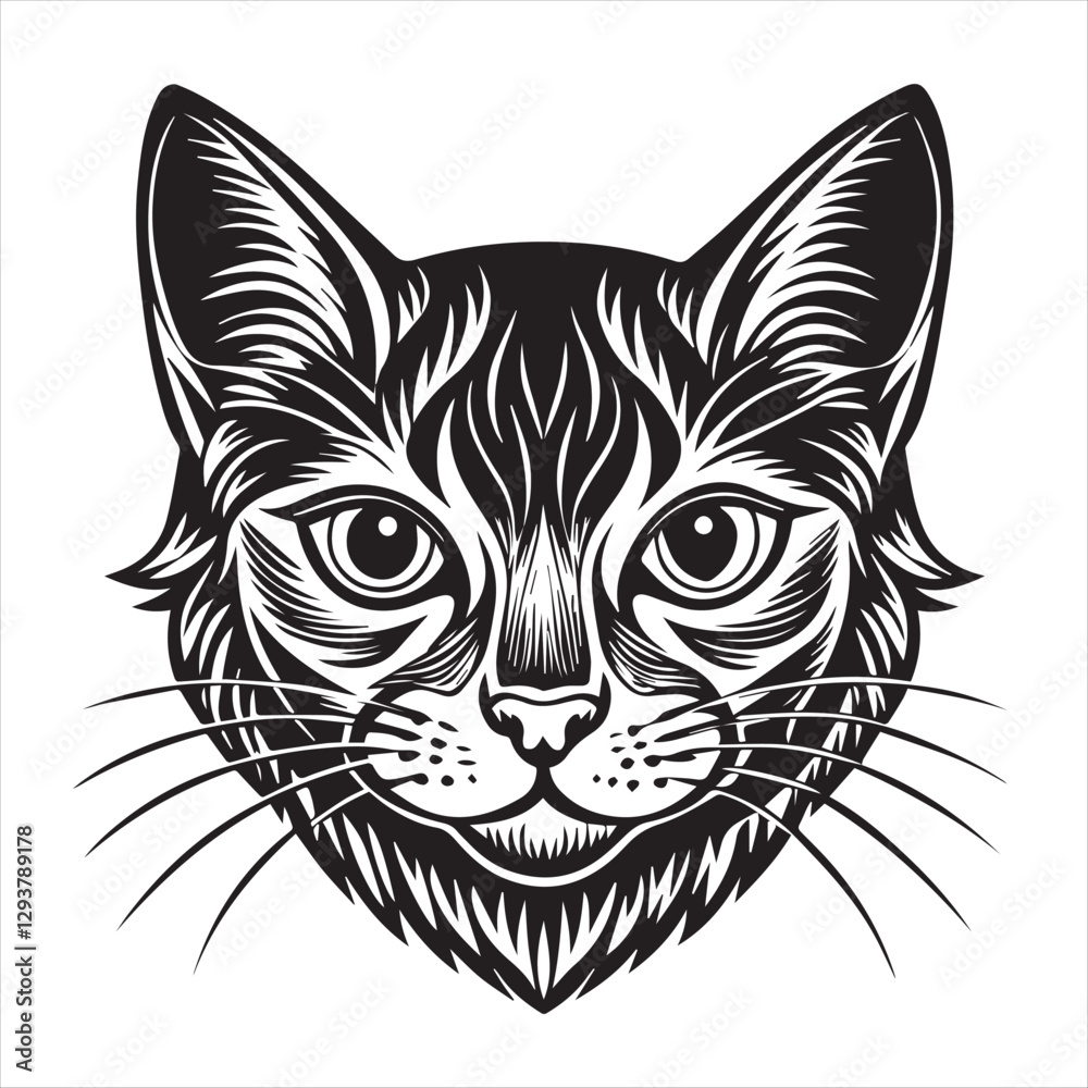 Fototapeta premium cat silhouette vector style