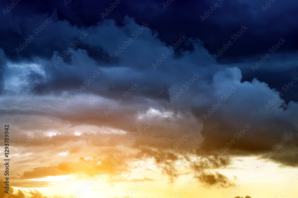 Storm Clouds with a Sunlight