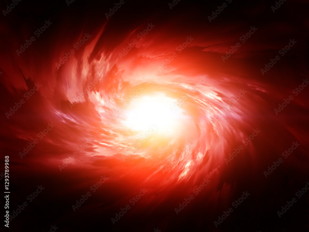 Red Blurred Swirl in the Clouds