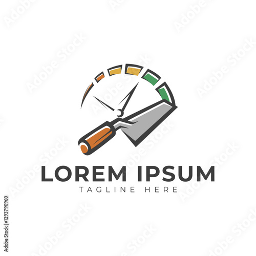 Plastering Timeline Logo Vector Icon Illustration