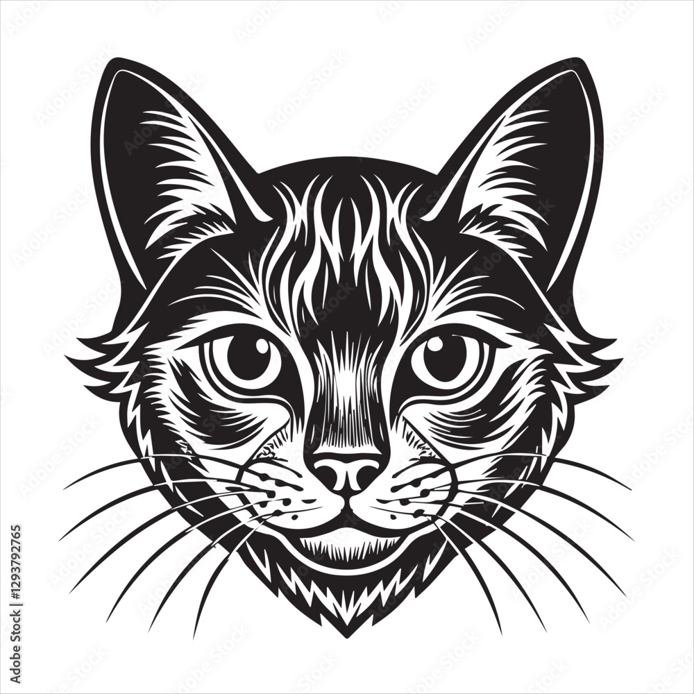 Fototapeta premium cat silhouette vector style