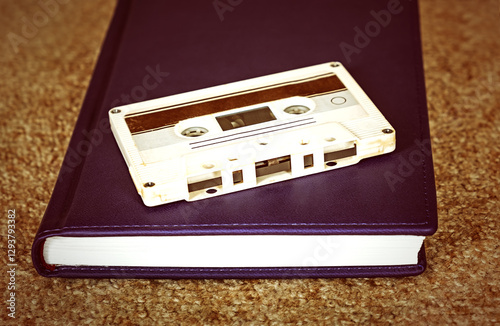 Obraz na płótnie Book with a Tape Cassette w salonie