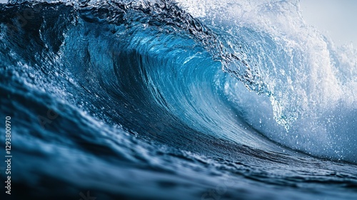 Blue ocean water wave