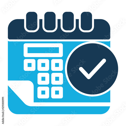 Calendar Icon with Trendy Duo Tone Style