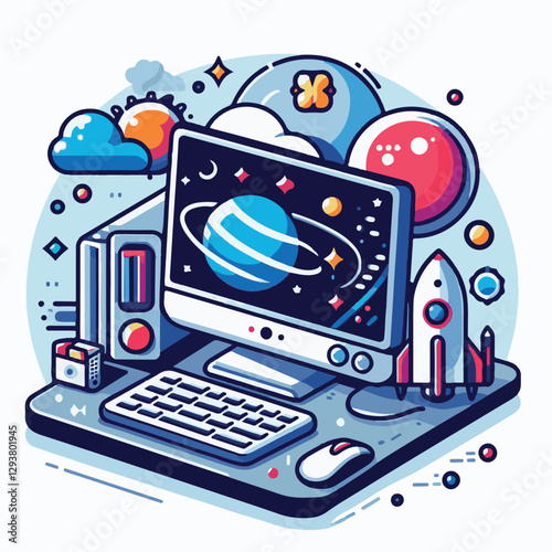 computer, digital, business, technology, communication, laptop, tech, work, office, web, internet, design, employee, vector, information, monitor, pc, modern, device, person, electronic, desktop, scre