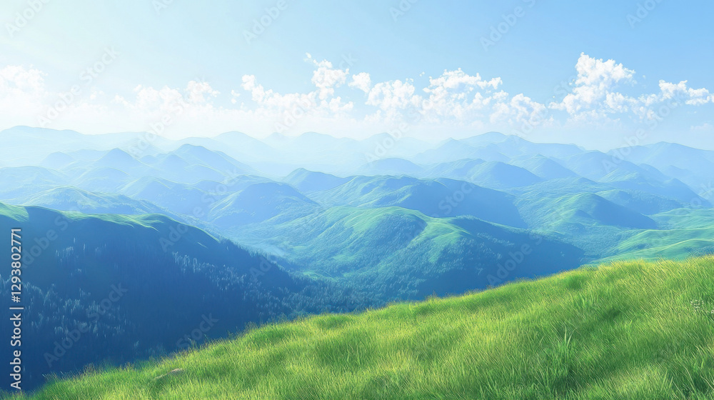 Fototapeta premium A serene mountain range stretching across the horizon