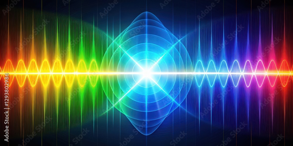 Obraz premium Electromagnetic Spectrum Illustration, gamma rays, radiation types, gamma rays