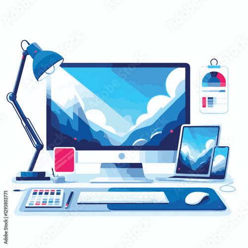 computer, digital, business, technology, communication, laptop, tech, work, office, web, internet, design, employee, vector, information, monitor, pc, modern, device, person, electronic, desktop, scre