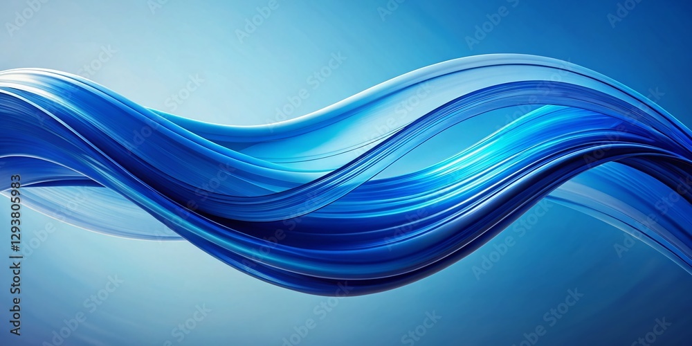 Fototapeta premium Abstract Blue Wave Forms: Modern Fluid Design Background Collection