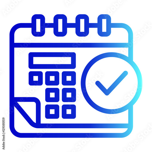 Calendar  Icon Trendy Line Gradient Style for Planning and Organization Pack Icon Themes
