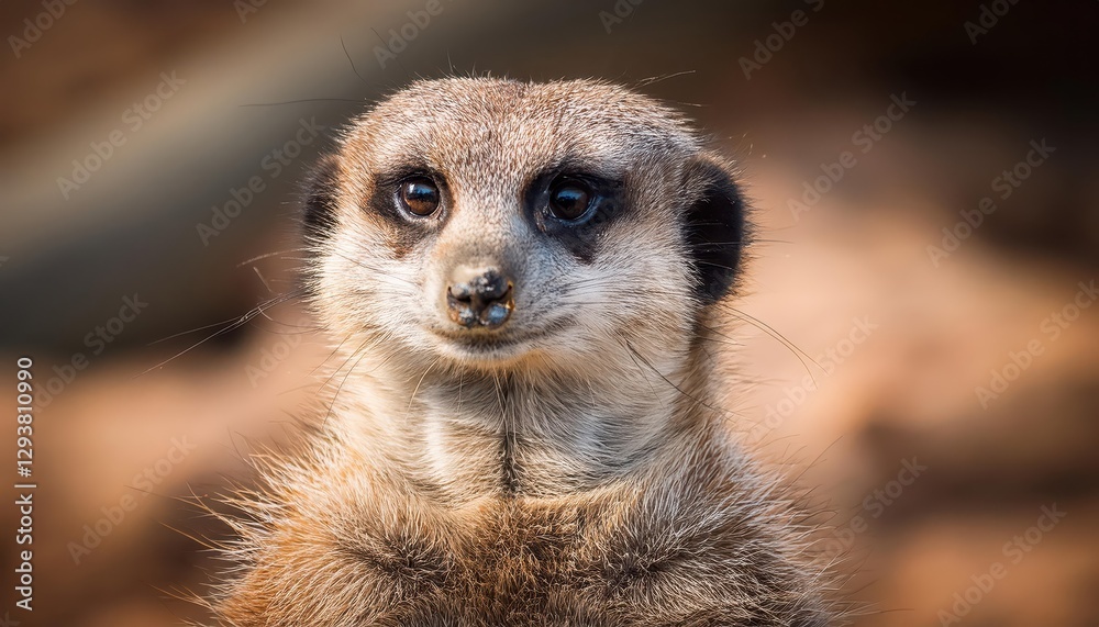 Portrait of a Meerkat in the Namib Desert Captivating Red Sand Dunes and Golden Sunlight Converge to Illuminate This Desert Pocketdweller at Midday Portrait of a Meerkat in the Namib Desert Captivating Red Sand Dunes and Golden Sunlight Converge to Illuminate This Desert Pocketdweller at Midday