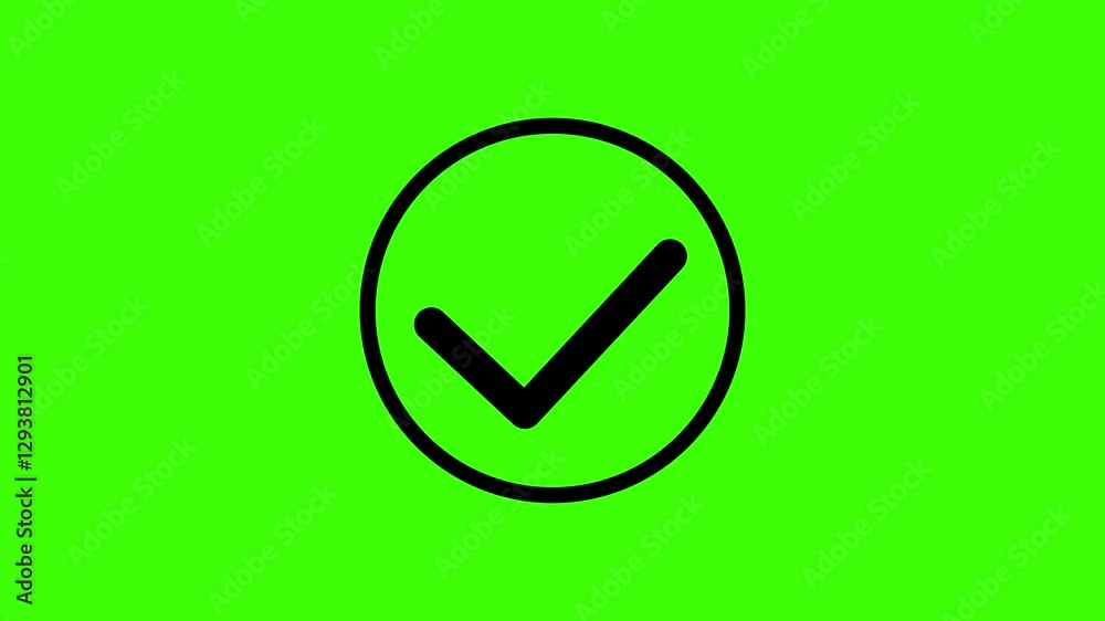 simple tick mark icon green backgruond animation simple tick mark icon green backgruond animation