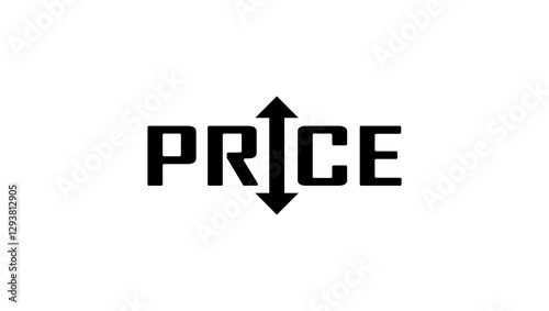 market price symbol, black isolated silhouette