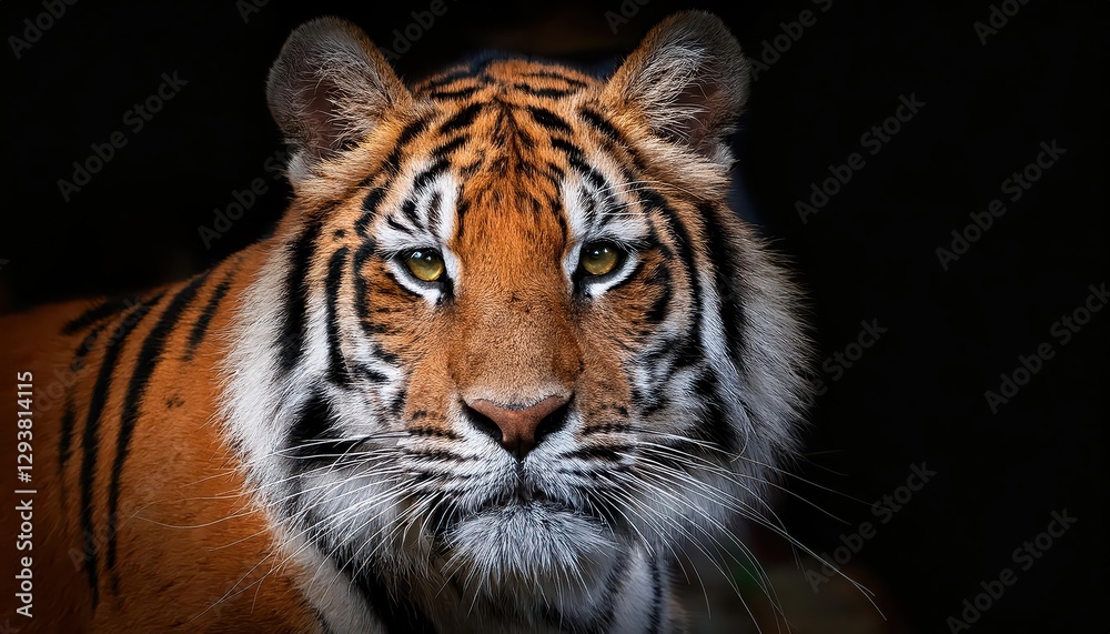 Portrait of a Majestic Tiger Basking in the Sunlight Vibrant Stripes and Rich Golden Hues at Dusk in a Serene Wilderness, Capturing the Power and Grace of the Indian Jungle Portrait of a Majestic Tiger Basking in the Sunlight Vibrant Stripes and Rich Golden Hues at Dusk in a Serene Wilderness, Capturing the Power and Grace of the Indian Jungle