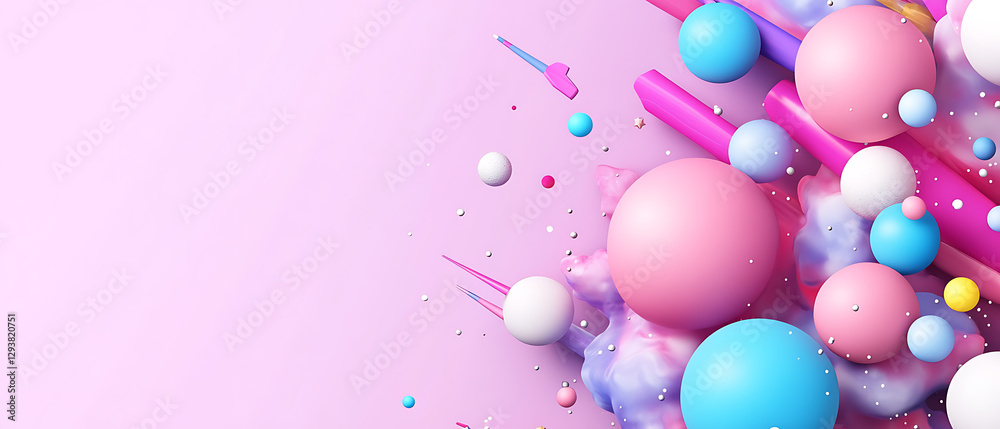 Colorful abstract design elements in playful composition studio setting digital art modern aesthetic Colorful abstract design elements in playful composition studio setting digital art modern aesthetic
